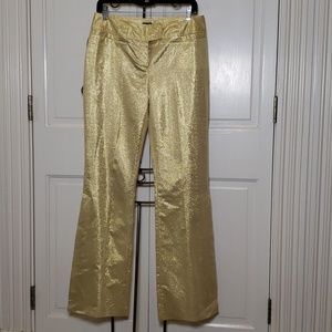 D&G Dolce & Gabbana gold pants with slit